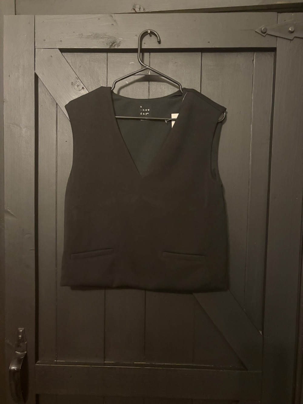 a new day Black Sleeveless V-Neck Tunic Top